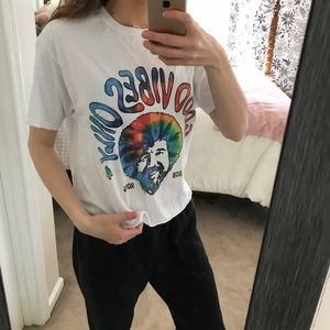 5/$25 Bob Ross cropped shirt